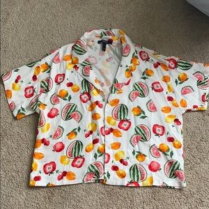 Forever 21 Cropped Fruit Shirt